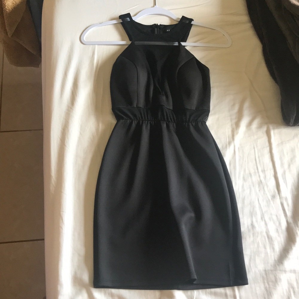 Mesh Black Body Con Dress